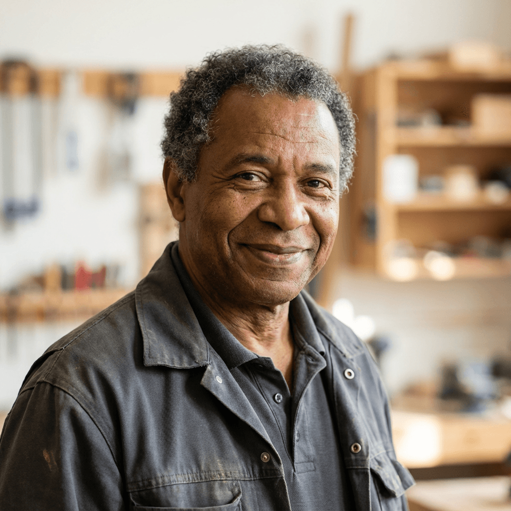 Marcus Thompson with his reactive dog